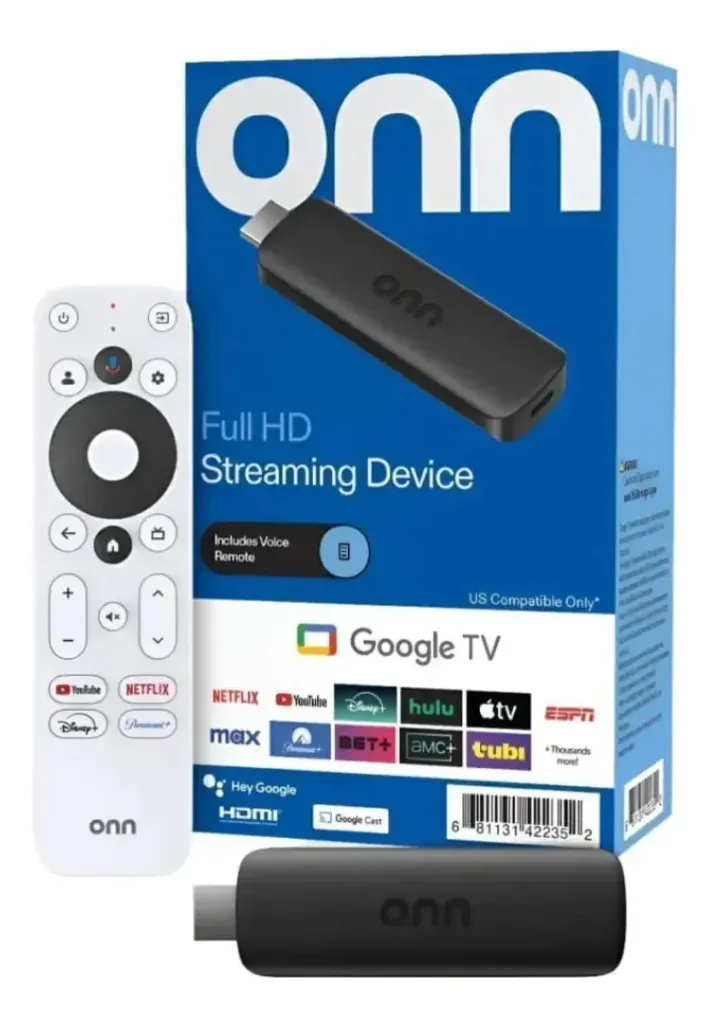 TV Box Onn Full HD Streaming Device Google TV
