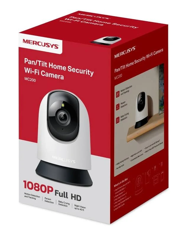 Mercusys Cámara Seguridad Wifi Smart Hogar Voz Mercusys Mc200 Blanco 1080p