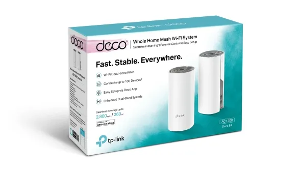 TP-LINK DECO E4 2 PACK ROUTER WIFI DE MALLA DOBLE BANDA AC1200 10/100/1000