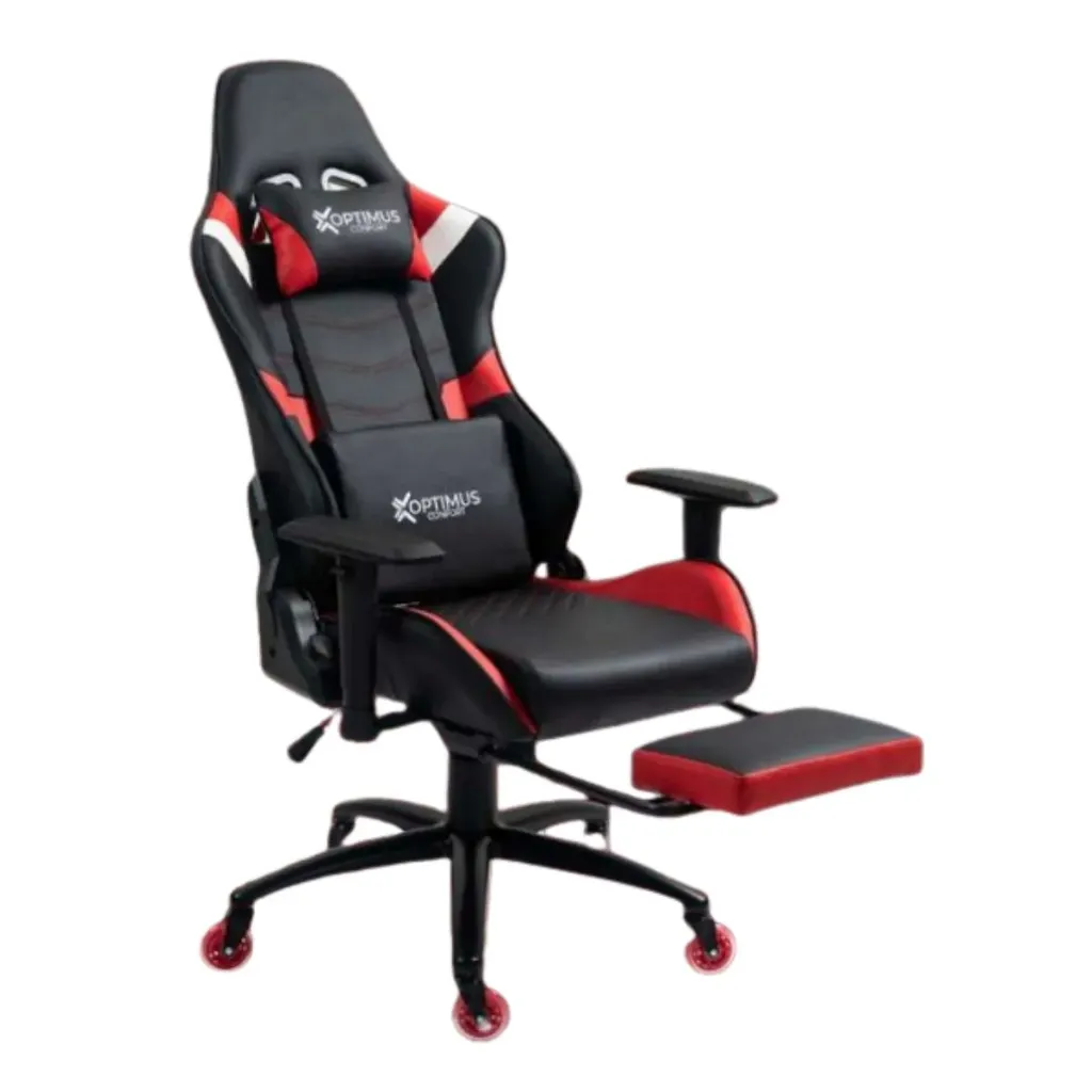 [SDX1127R] SILLA GAMER RED MODELO DX-1127F  REPOSAPIES RUEDAS EN SILICONA