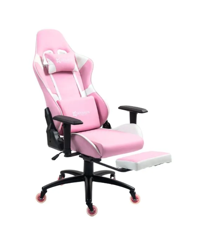 [SDX1127P] SILLA GAMER PINK MODELO DX-1127F  REPOSAPIES RUEDAS EN SILICONA