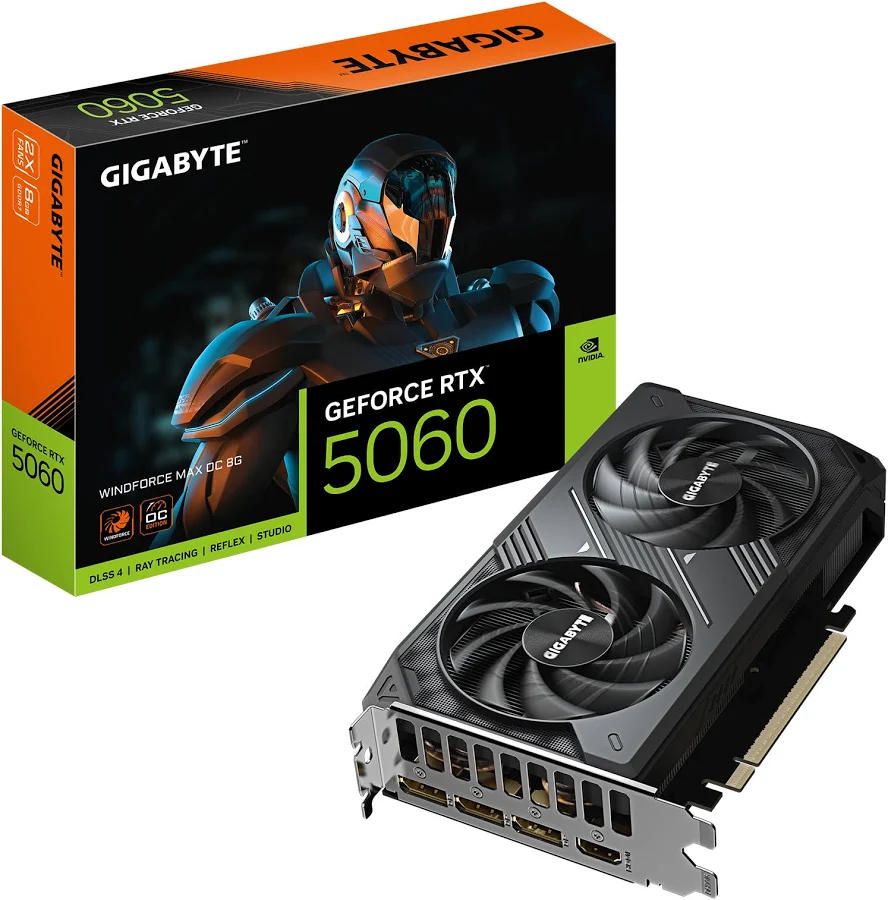 Tarjeta Gráfica Gigabyte  Rtx 5060 Windforce Max Oc 8gb Gddr7