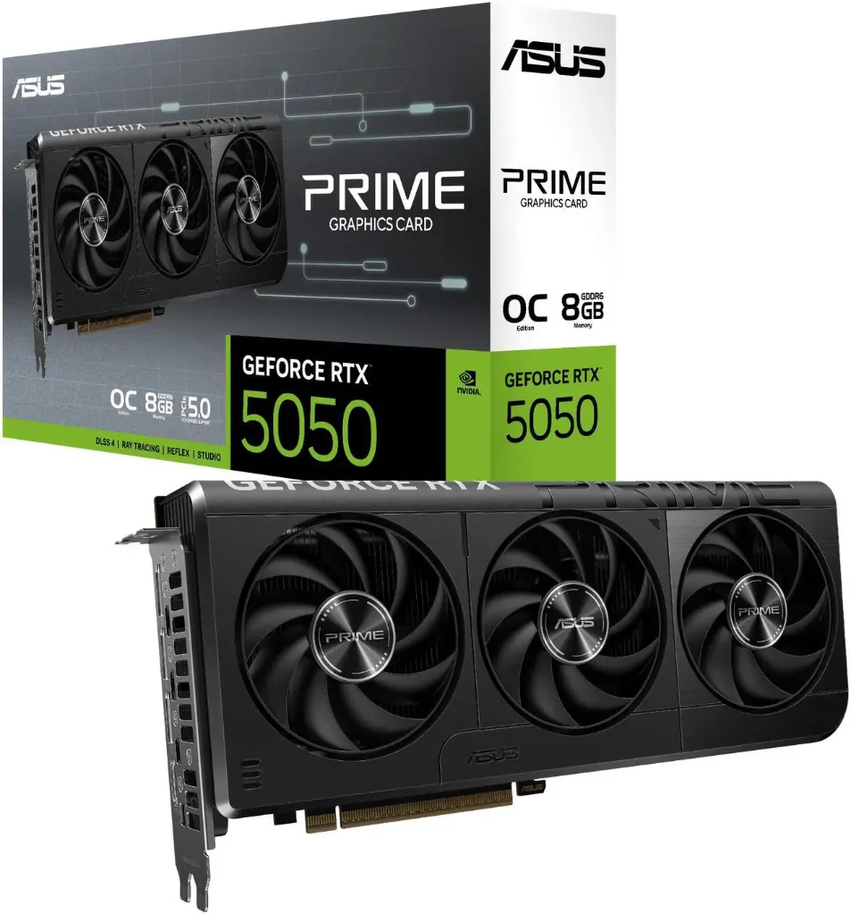 [RT5050] TARJETA VIDEO ASUS PRIME 3 FAN RTX 5050 OC 8GB MODELO: PRIME-RTX5050-O8G