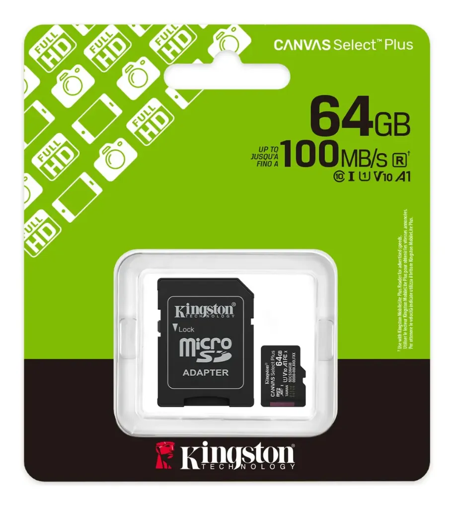 [MSD64] Tarjeta De Memoria Micro Sd Kingston Canvas Select Plus 64gb
