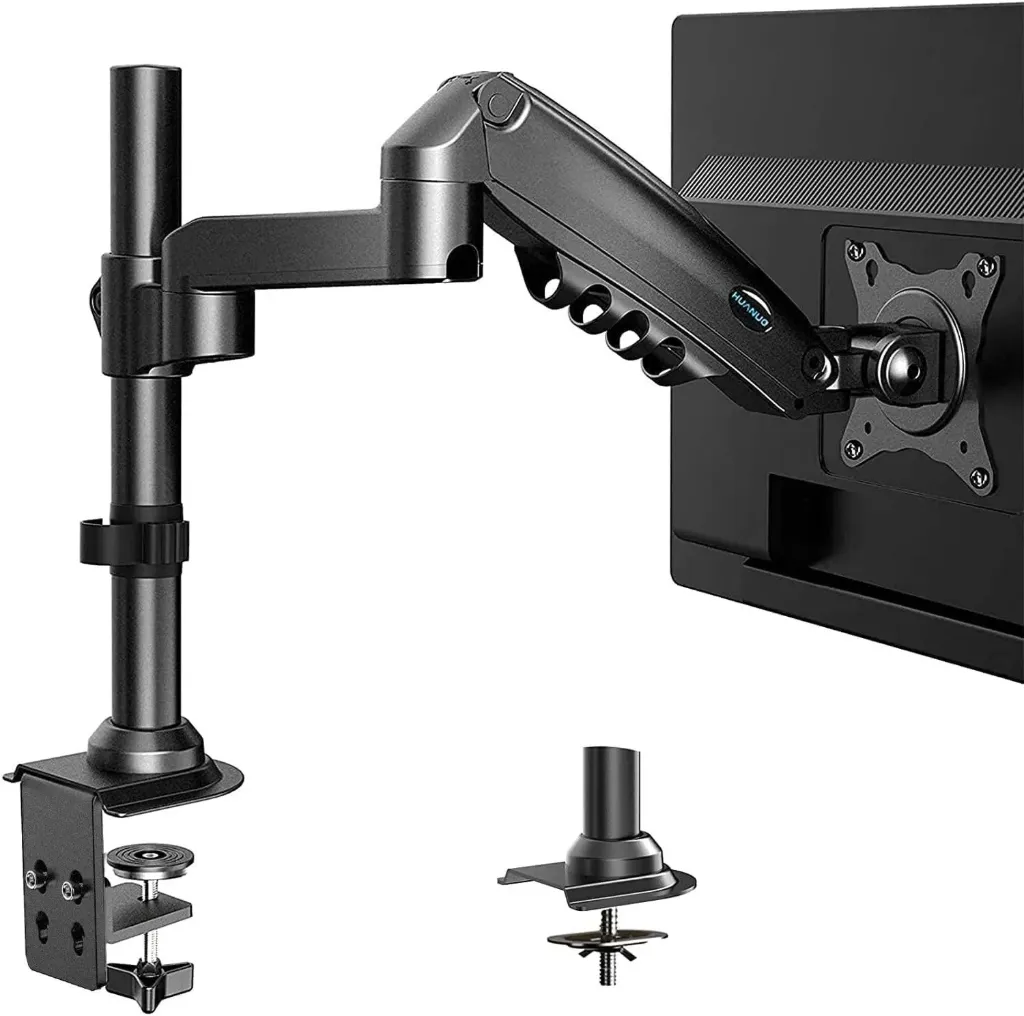 SOPORTE ERGONÓMICO HUANUO HNSS28 PARA MONITOR / BRAZO AJUSTABLE / 13” A 32” / VESA