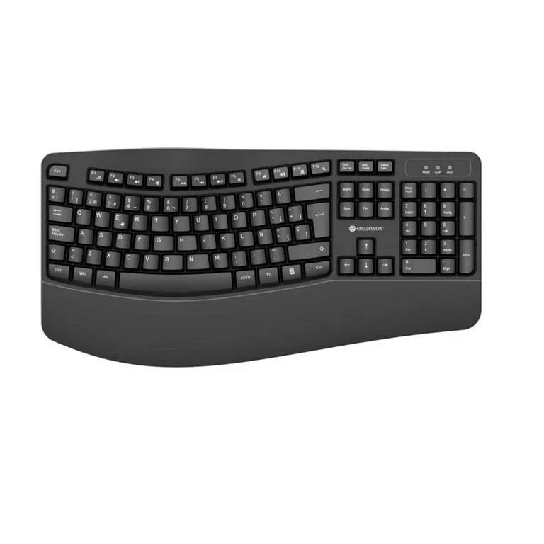 Teclado Esenses Inalámbrico Ergonomico WEK-308 Negro