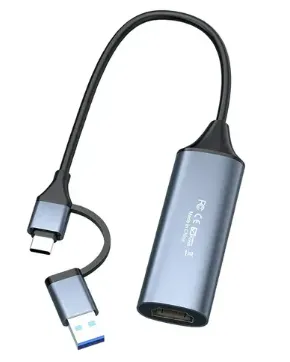 Captura De Video USB C Y TPO A Y 1080p 60fps 1