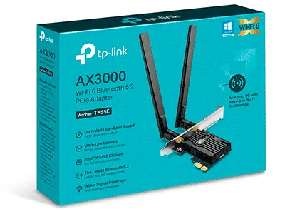 Adaptador PCIe Wi-Fi 6 Bluetooth 5.2 AX3000