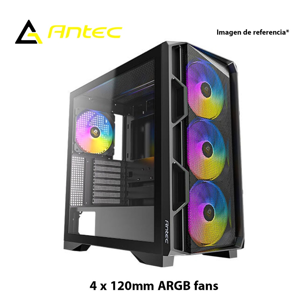 [SPE-16616] CAJA ANTEC AX1000 ELITE VIDRIO TEMPLADO +4 ARGB 120mm