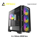 CAJA ANTEC AX1000 VIDRIO TEMPLADO +4 ARGB 140mm