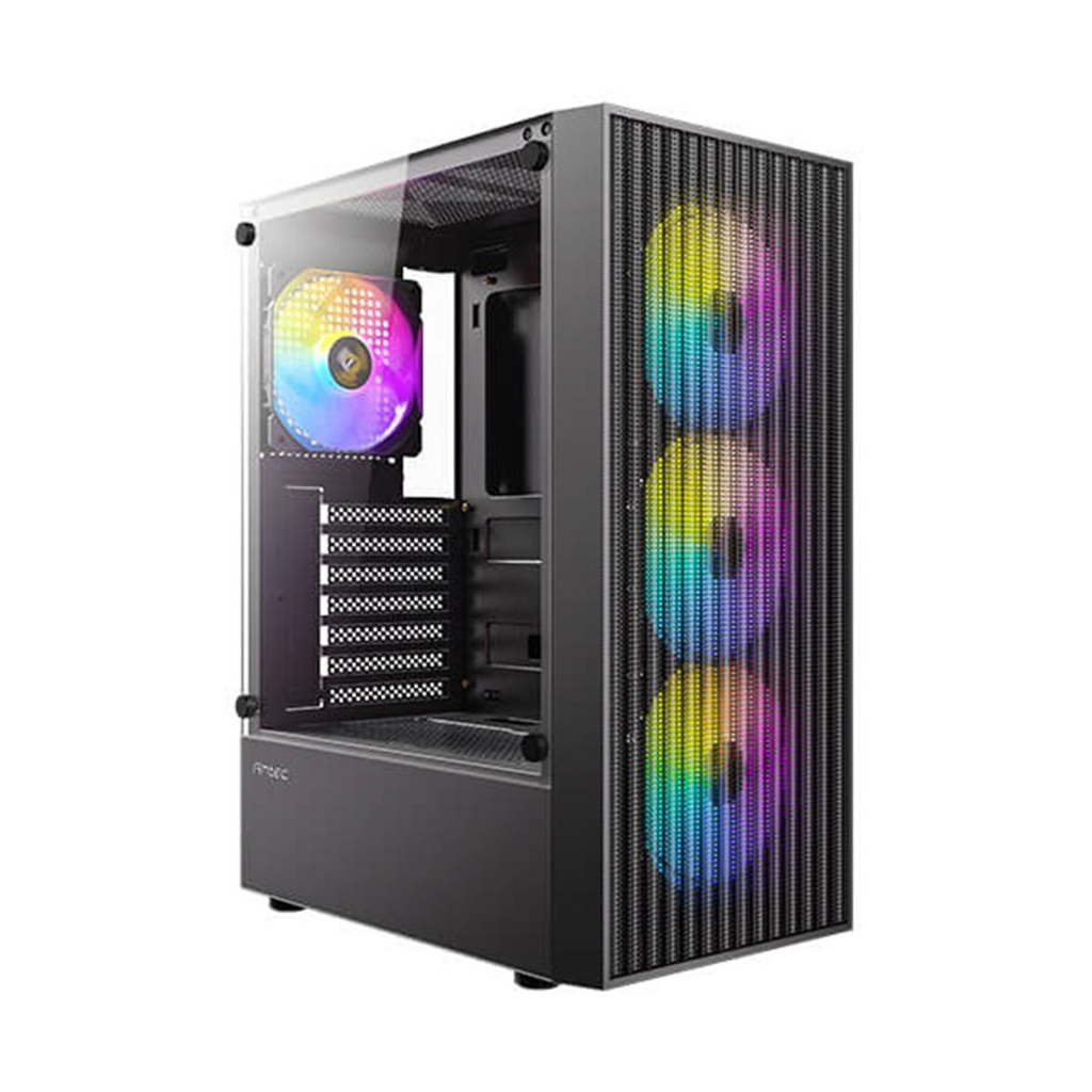 CAJA ANTEC AX27 ELITE VIDRIO TEMPLADO + 4 RGB FIJO