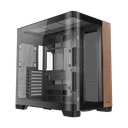 CAJA ANTEC C8 CURVO WOOD VIDRIO TEMPLADO NEGRA