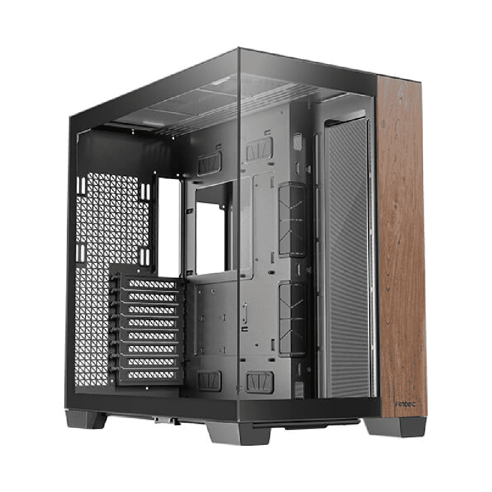 [SPE-16550] CAJA ANTEC C8 WOOD MADERA VIDRIO TEMPLADO NEGRA