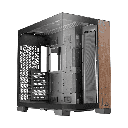 CAJA ANTEC C8 WOOD MADERA VIDRIO TEMPLADO NEGRA
