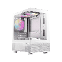 CAJA ANTEC CX200M ELITE VIDRIO TEMPLADO + 5 RGB FIJO BLANCO