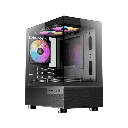 CAJA ANTEC CX200M ELITE VIDRIO TEMPLADO + 5 RGB FIJO NEGRO
