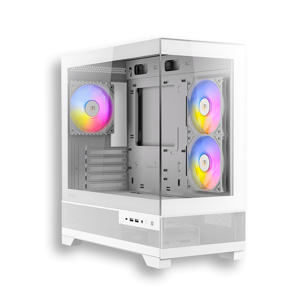 CAJA ANTEC CX500M VIDRIO TEMPLADO + 3 ARGB BLANCA