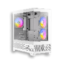 CAJA ANTEC CX500M VIDRIO TEMPLADO + 3 ARGB BLANCA