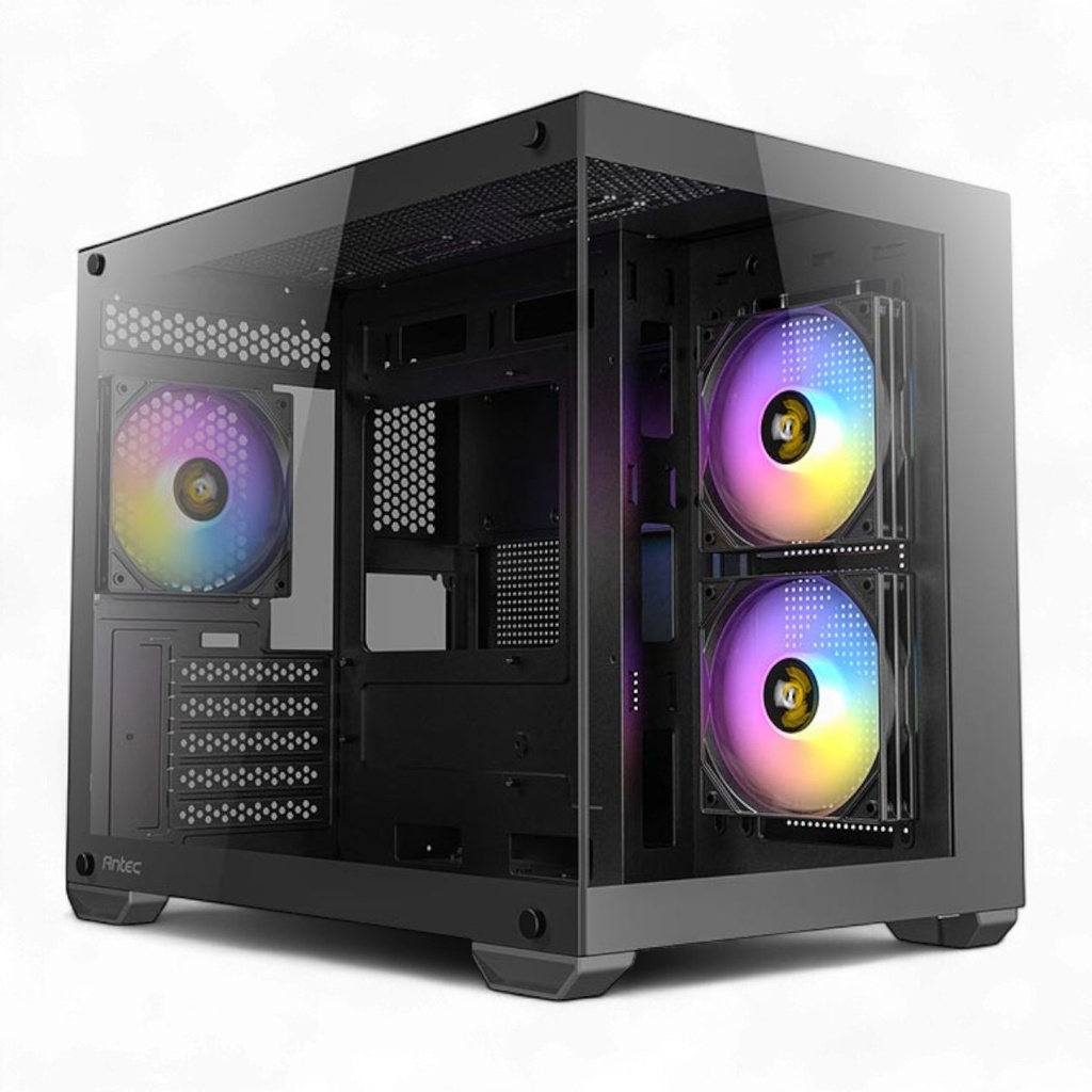 CAJA ANTEC CX600M VIDRIO TEMPLADO + 3 ARGB