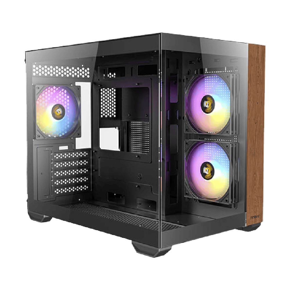 CAJA ANTEC CX600M WOOD MADERA V. T. + 3ARGB NEGRA