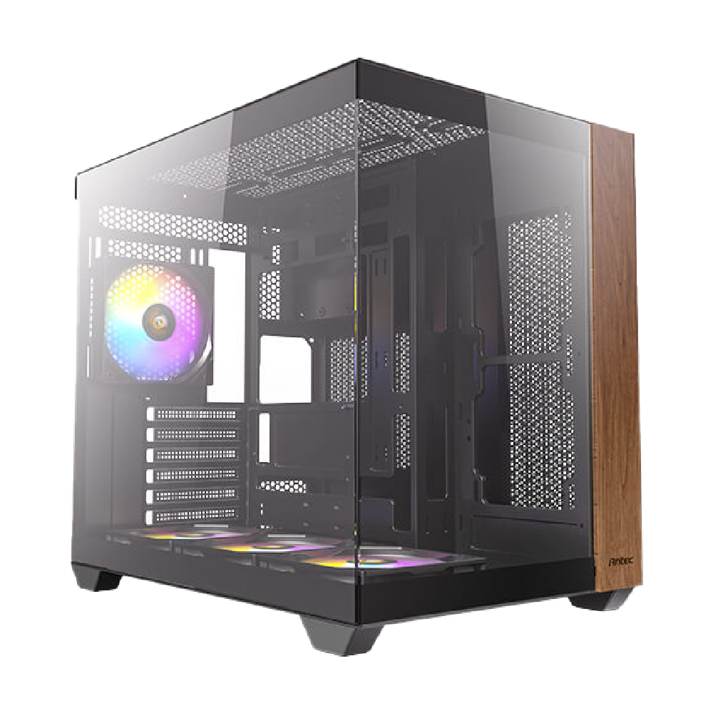 CAJA ANTEC CX800 WOOD MADERA V.T. + 4 ARGB NEGRO