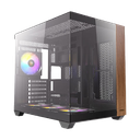 CAJA ANTEC CX800 WOOD MADERA V.T. + 4 ARGB NEGRO