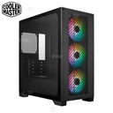 CAJA COOLER MASTER ELITE 301 VIDRIO TEMPLADO + 3 ARGB NEGRO