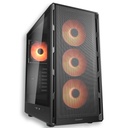 CAJA COUGAR AIRFACE PURE PRO VIDRIO TEMPLADO + 4 ARGB NEGRO