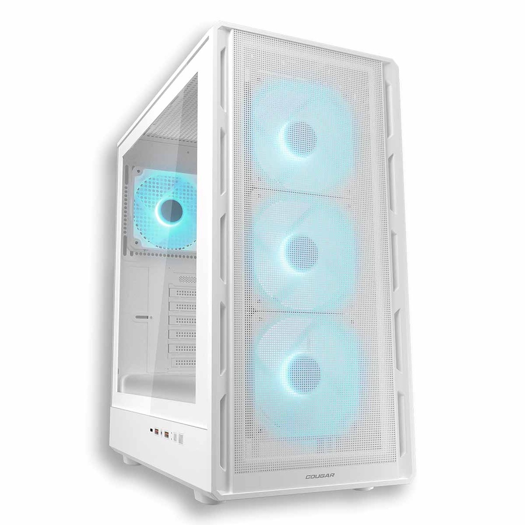 CAJA COUGAR AIRFACE PURE PRO VIDRIO TEMPLADO+ 4ARGB BLANCA