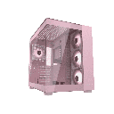 CAJA COUGAR FV150 VIDRIO TEMPLADO + 4 FAN ARGB ROSADA
