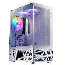CAJA XPG INVADER X MINI VID TEMP + 5 ARGB BLANCO
