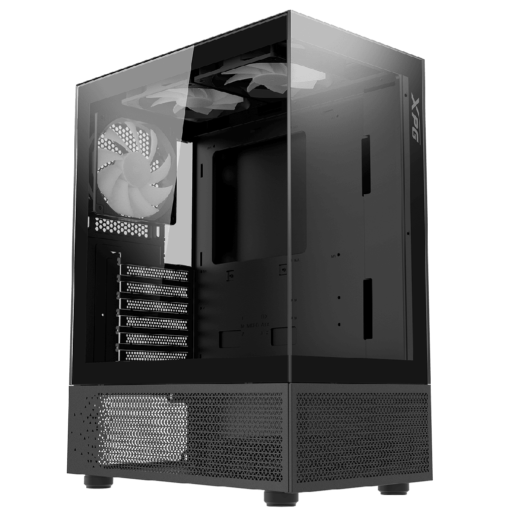 [SPE-16567] CAJA XPG INVADER X MINI VID TEMP + 5 ARGB NEGRO