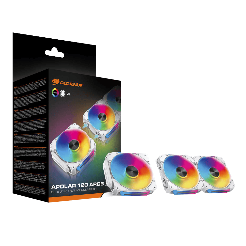[SPE-26122] KITx3 VENTIL COUGAR 120 APOLAR ARGB INVERSO MAGNETICOS BLANCOS