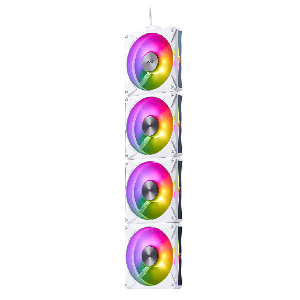 [SPE-26129] KITx4 VENTIL XPG HURRICANE MAGNETICOS 120 ARGB PWM BLANCO