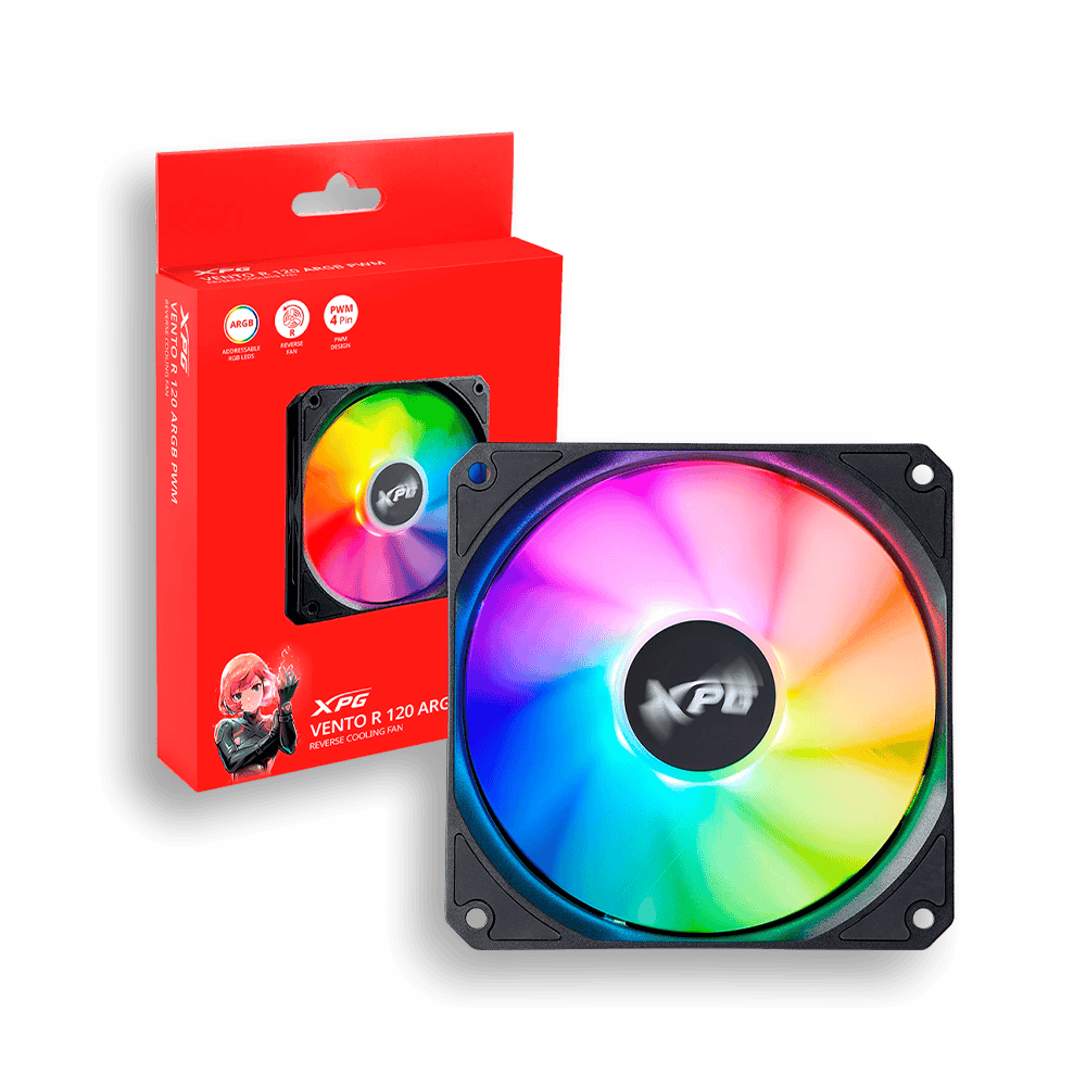 [SPE-26123] VENTILADOR XPG VENTO R 120 ARGB INVERSO PWM NEGRO