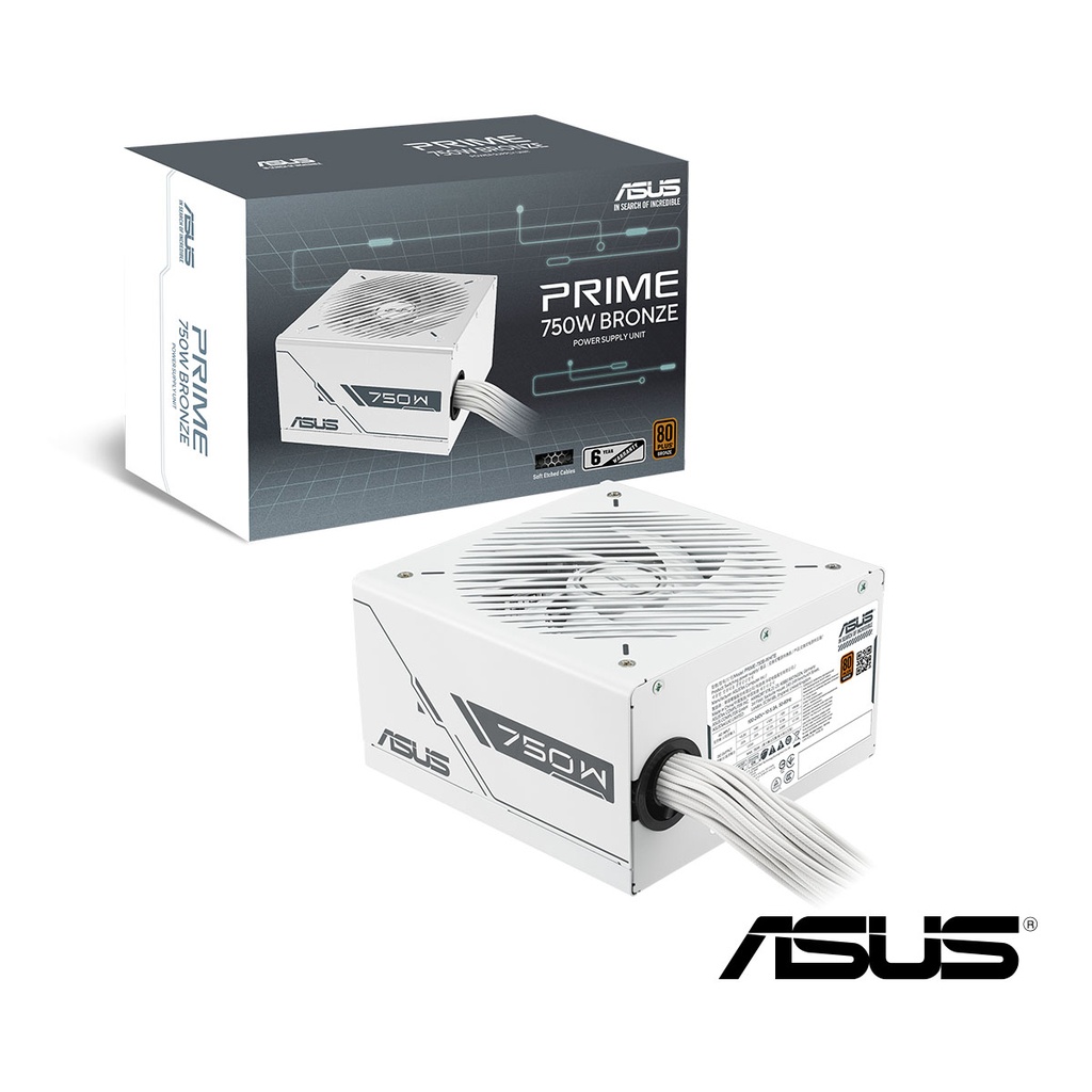 FUENTE ASUS PRIME 750W PLUS BRONZE BLANCA