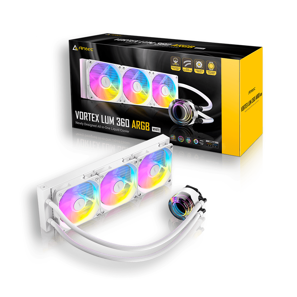 REFRIGERACION ANTEC VORTEX LUM 360 ARGB BLANCA