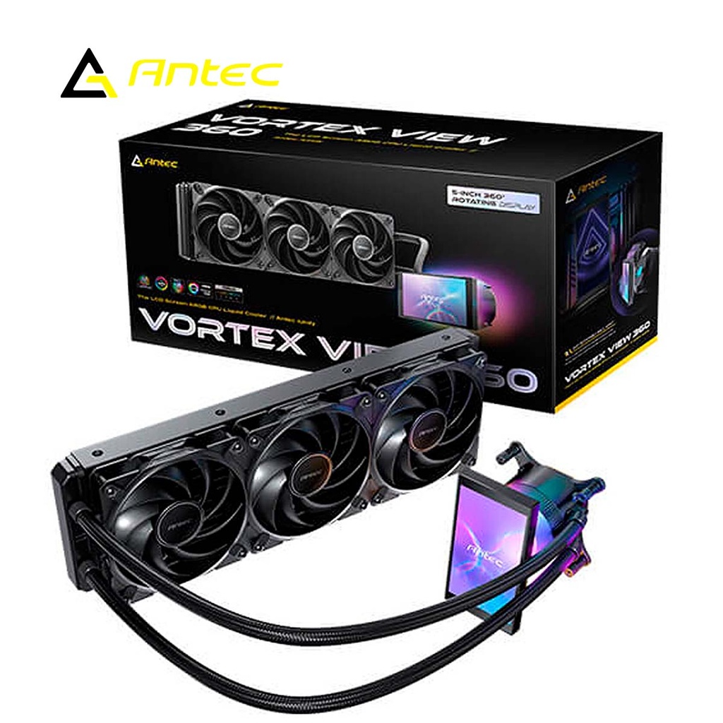[SPE-11201] REFRIGERACION ANTEC VORTEX VIEW 360 ARGB PANTALLA 5" NEGRO