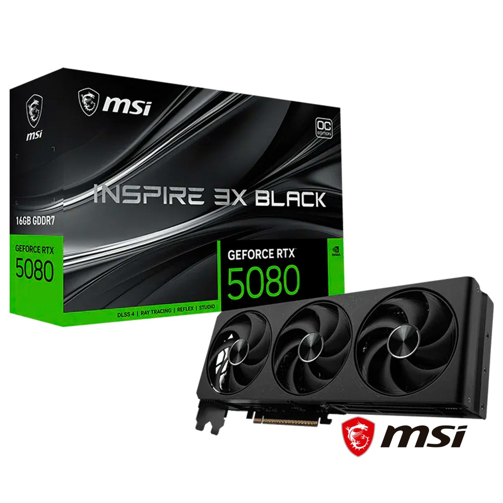 16 GIGAS MSI GEF RTX 5080 INSPIRE 3X BLACK OC