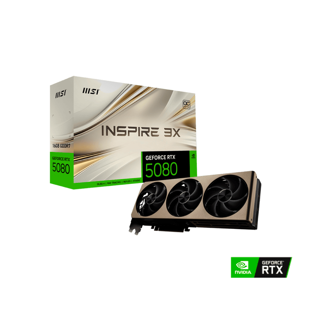 16 GIGAS MSI GEF RTX 5080 INSPIRE 3X OC DORADO