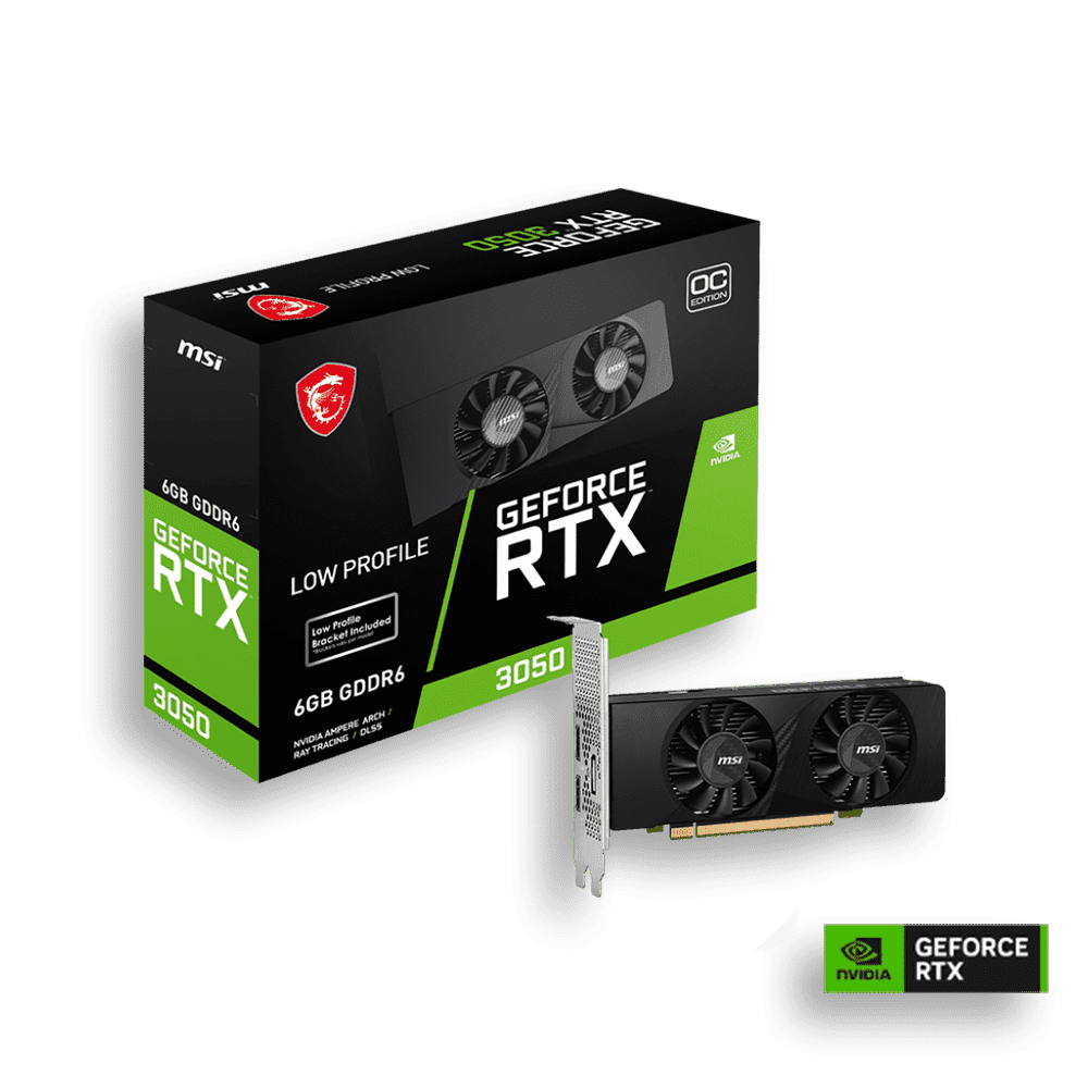 6 GIGAS MSI GEF RTX 3050 LP OC BRACKET INCLUIDO