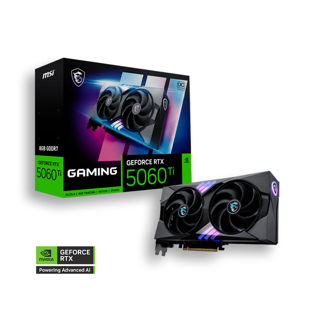 8 GIGAS MSI GEFORCE RTX 5060 Ti GAMING OC 2X