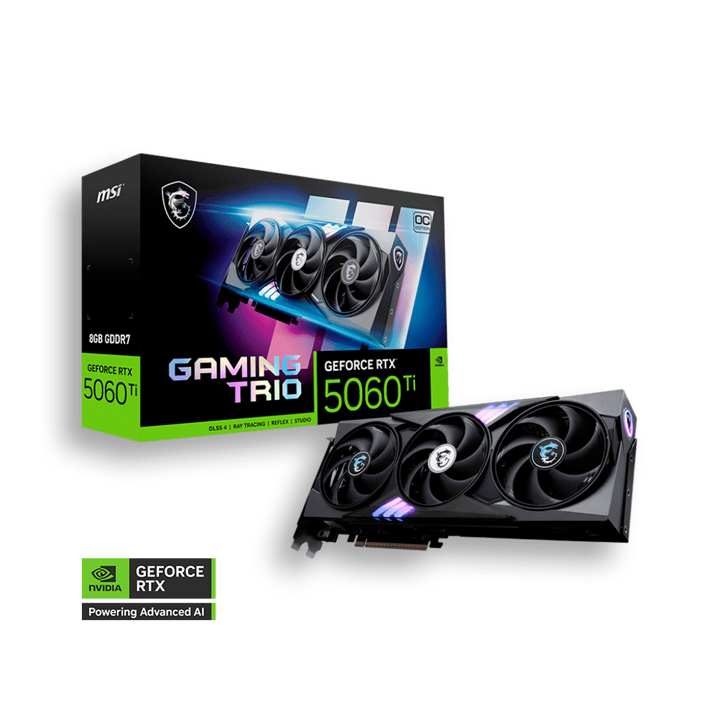 8 GIGAS MSI GEFORCE RTX 5060 Ti GAMING TRIO OC
