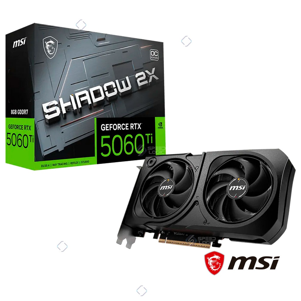 8 GIGAS MSI GEFORCE RTX 5060 Ti SHADOW 2X OC PLUS