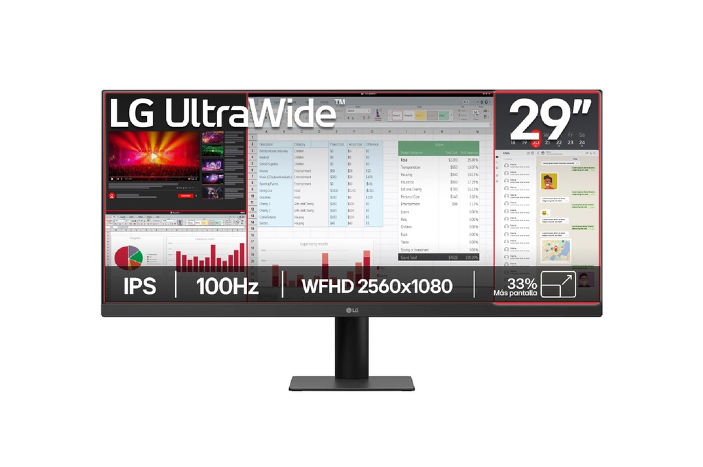 [SPE-15405] LED LG 29" IPS WFHD 100HZ 29U511A-B ULTRAWIDE