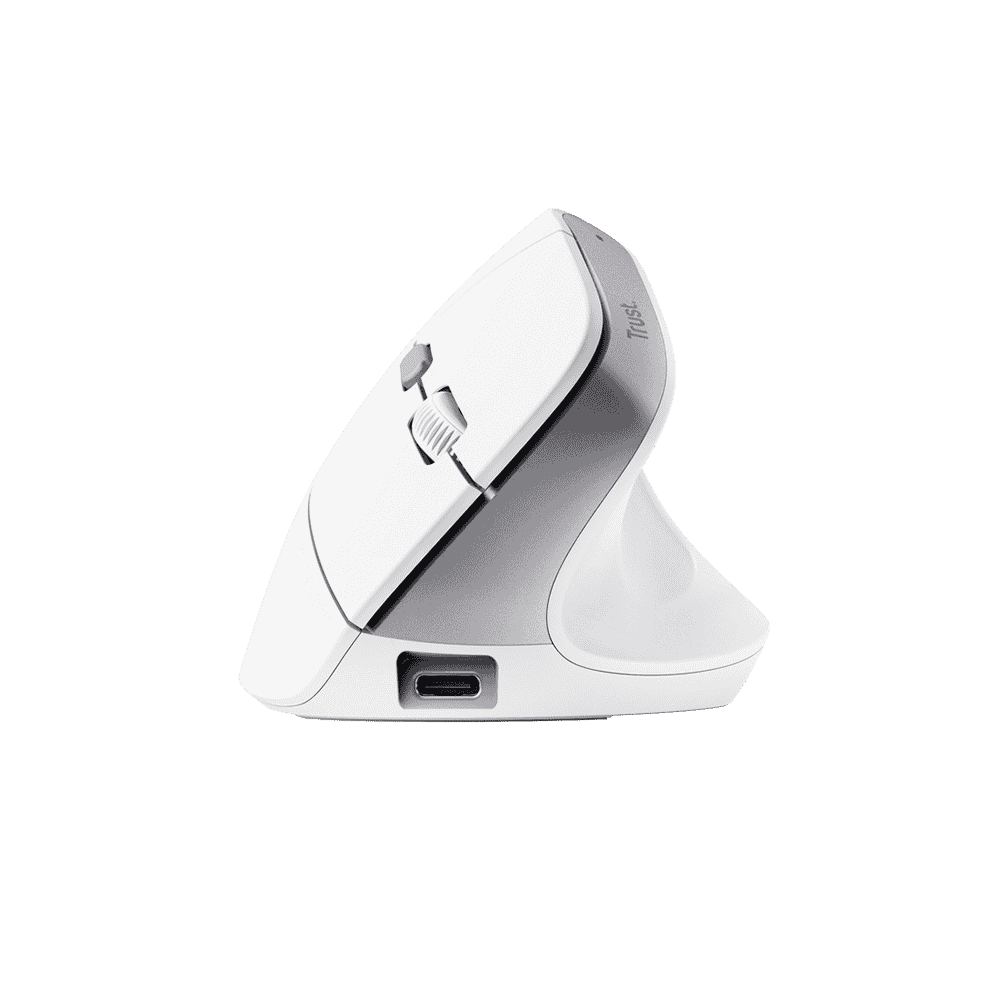 MOUSE TRUST BAYO II ERGONOMICO INALAMBRICO BLANCO