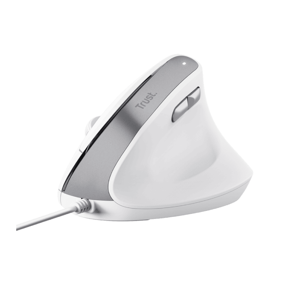 MOUSE TRUST BAYO II VERTICAL ERGONOMICO USB BLANCO