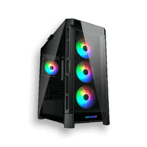CAJA COUGAR DUOFACE PRO VIDRIO TEMPLADO + 4 FAN ARGB NEGRA