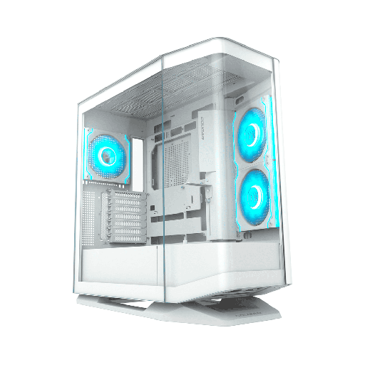 CAJA COUGAR FV270 VIDRIO TEMPLADO + 4 ARGB BLANCO+ BASE LUMINOSA