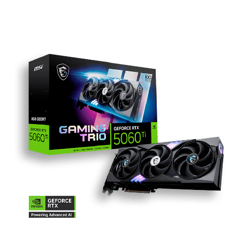 8 GIGAS MSI GEFORCE RTX 5060 Ti GAMING TRIO OC